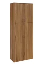 N 6 - 84D kancelářská skříň, 4-dveřová, 2150x800x400, ořech světlý